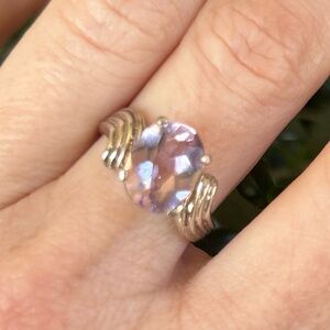 Vintage Sterling Silver Ring with Amethyst